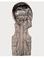 Dámska perová vesta s kapucňou Goodlookin, béžová (B8600/B6106-12) Dámska perová vesta s kapucňou Goodlookin, béžová (B8600/B6106-12)