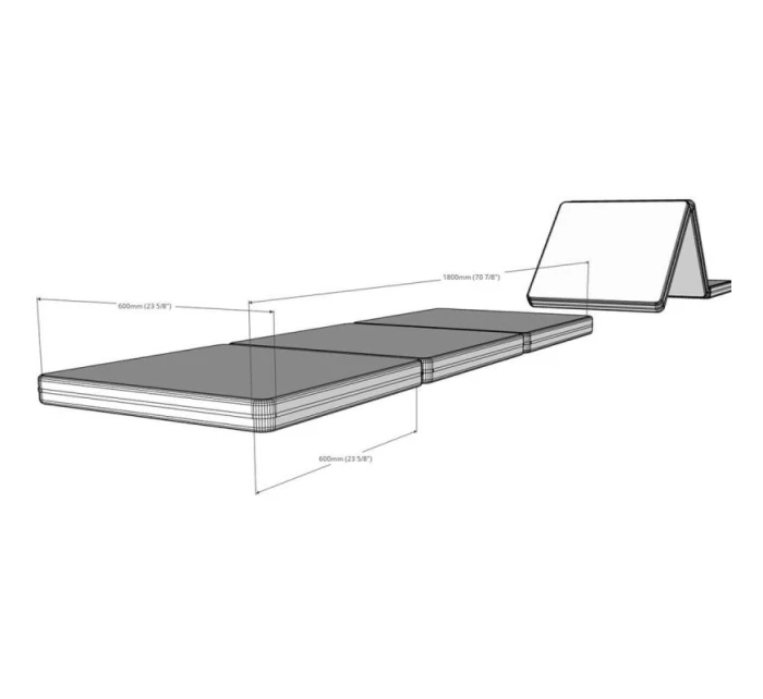 SKLADACÍ GYMNASTICKÝ MATRAC HNEDÝ 180CM LAVIČKA