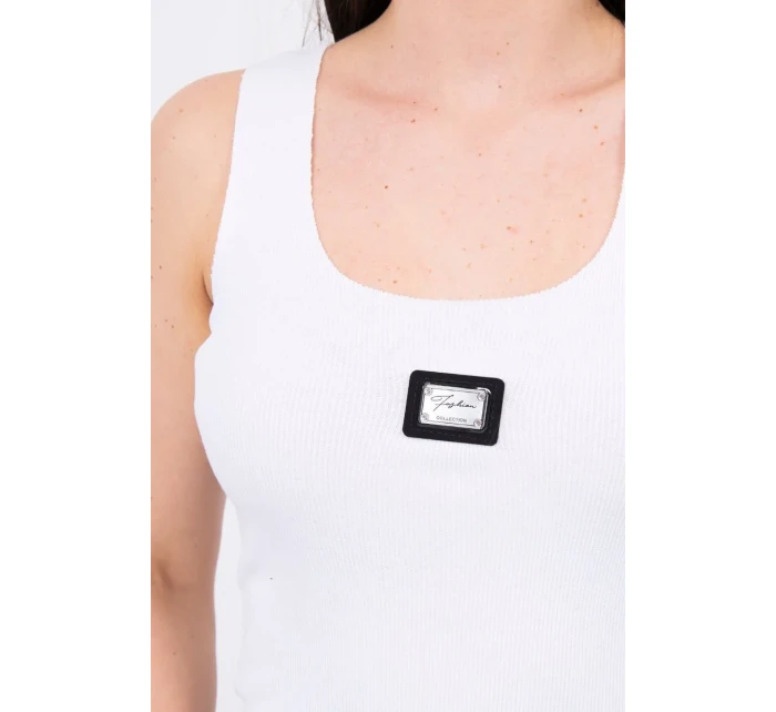 Rebrovaná blúzka s blúzkou biela