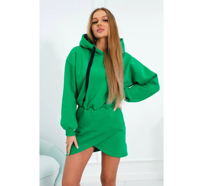 Zateplené šaty s obálkovým model 18752810 světle zelené - K-Fashion Zateplené šaty s obálkovým model 18752810 světle zelené - K-Fashion