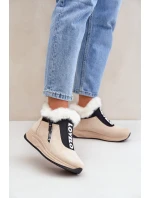 Dámské Botky S Kožešinou Béžové model 21680798 - Boto Dámské Botky S Kožešinou Béžové model 21680798 - Boto