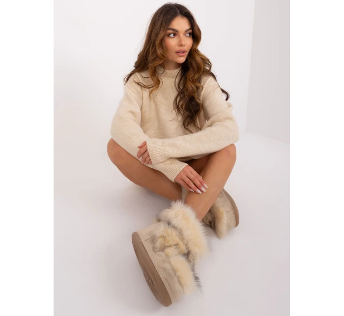 Sukienka BA SK jasny beżowy model 20278752 - FPrice Sukienka BA SK jasny beżowy model 20278752 - FPrice