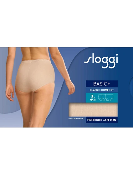 Dámské kalhotky sloggi Basic+ Maxi 3P - tělové - SLOGGI