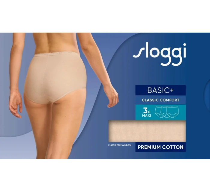 Dámske nohavičky sloggi Basic+ Maxi 3P - telové - SLOGGI