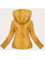 Tenká žltá dámska prešívaná bunda (B11-1)