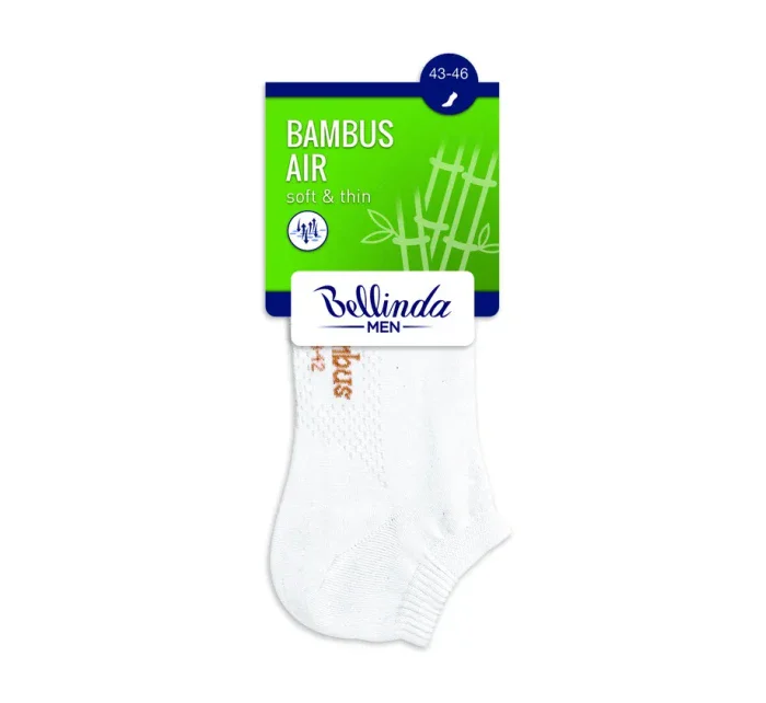 Krátke pánske bambusové ponožky BAMBUS AIR IN-SHOE SOCKS - Bellinda - biela Krátke pánske bambusové ponožky BAMBUS AIR IN-SHOE SOCKS - Bellinda - biela