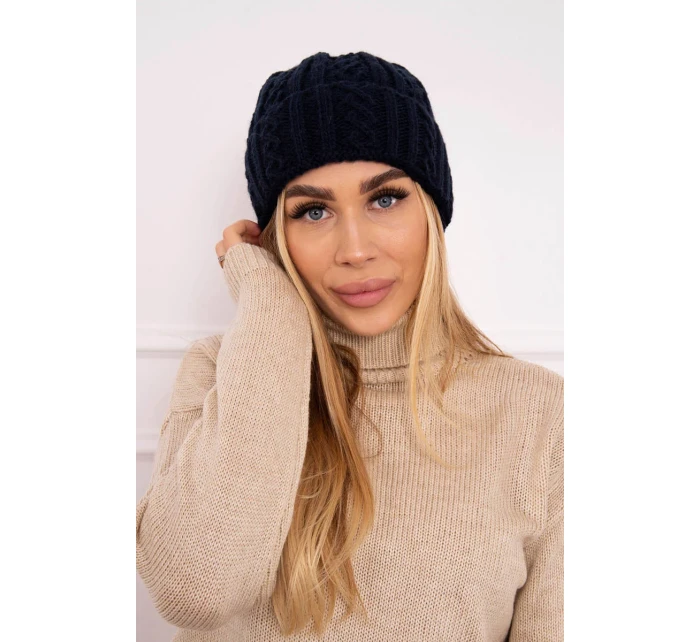 Šiltovka s vyhrňovacím lemom Marzena K206 navy blue