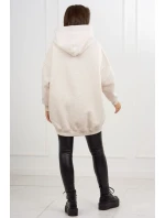 Zateplená mikina s model 19049178 motivem béžová melanž - K-Fashion Zateplená mikina s model 19049178 motivem béžová melanž - K-Fashion