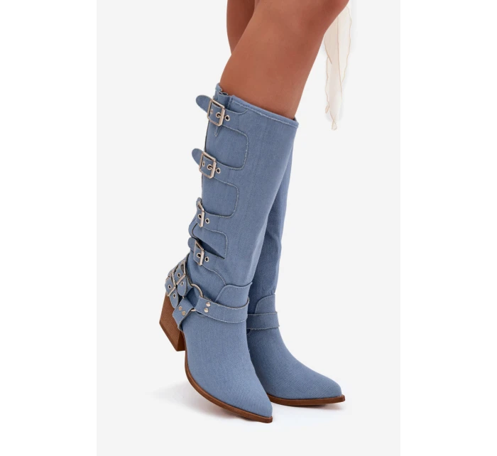 Džíny Kovbojky Na Podpatku S model 21710989 - Boto