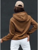 Dámská mikina BASIC s kapucí hnědá Dstreet model 21978597 - FashionStreet