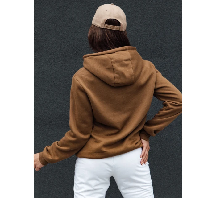 Dámská mikina BASIC s kapucí hnědá Dstreet model 21978597 - FashionStreet