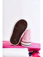 Dziecięce Wysokie Trampki Różowe Mona Dziecięce Wysokie Trampki Różowe Mona