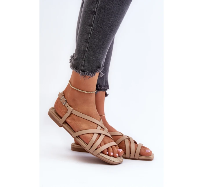 Ploché dámské sandály Big Star model 21653709 Beige - Big Star Shoes