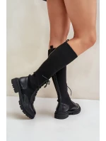 Zateplené Kozačky Se Svrškem Černé model 21679821 - Boto