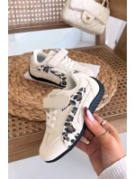 Dětské sportovní boty na suchý zip béžové s leopardem Perrin Dětské sportovní boty na suchý zip béžové s leopardem Perrin