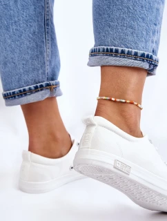 Dámske hladké nízke tenisky Big Star LL274058 White