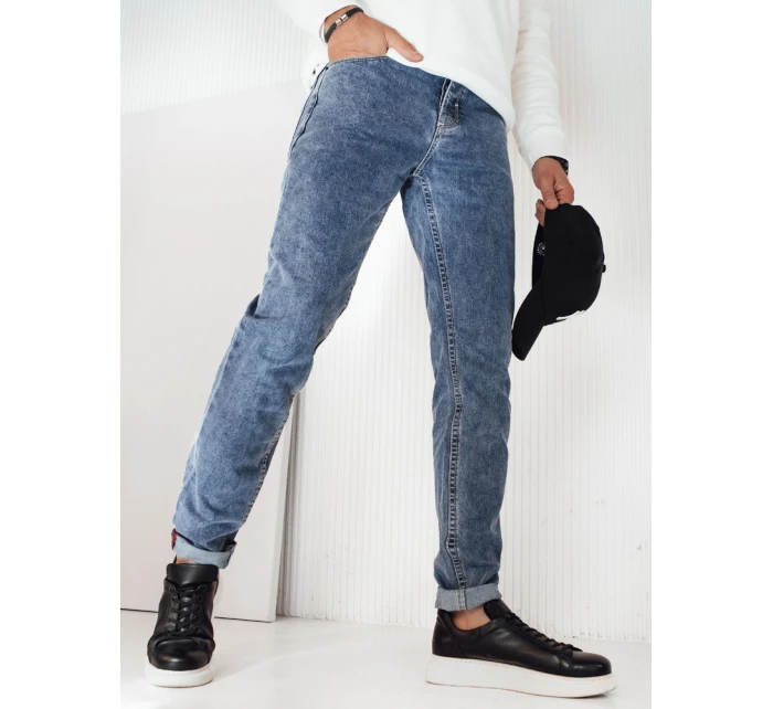 Pánske modré džínsové nohavice FashionStreet UX4238