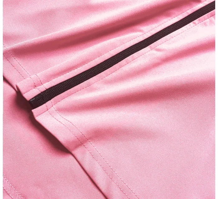 Světle růžová mikina s asymetrickou spodní částí model 17066034 - J.STYLE Světle růžová mikina s asymetrickou spodní částí model 17066034 - J.STYLE