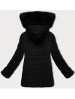 Dámska prešívaná zimná bunda S'west s kapucňou čierna (B8299-1)