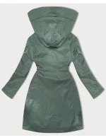 Svetlozelená jednoduchá dámska bunda s kapucňou LHD (LHD-24590) Svetlozelená jednoduchá dámska bunda s kapucňou LHD (LHD-24590)