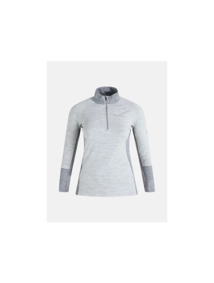Peak Performance W Magic Half Zip termo tričko šedé Peak Performance W Magic Half Zip termo tričko šedé