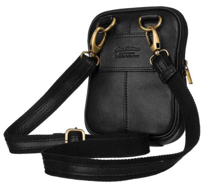 Pánske kabelky [DH] Kožená taška PTN 1113 NDM BLACK