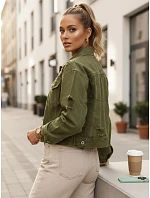 Dámska džínsová bunda spraná LANDIA zelená FashionStreet TY5685 Dámska džínsová bunda spraná LANDIA zelená FashionStreet TY5685