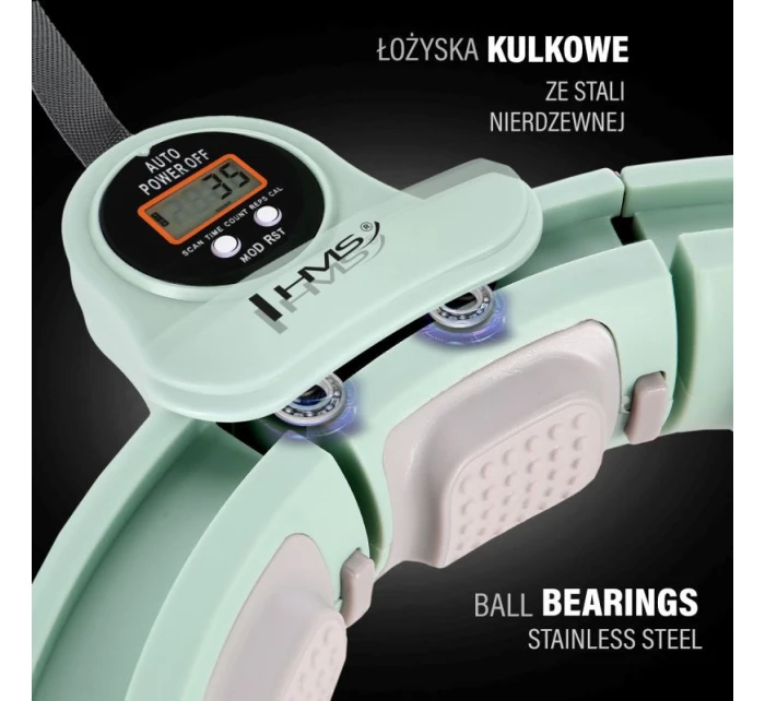 Hula Hop HMS HHM13 s magnetmi, závažím a zeleným počítadlom Hula Hop HMS HHM13 s magnetmi, závažím a zeleným počítadlom