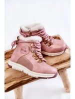 Detské zateplené topánky so zipsom Big Star KK374177 Pink