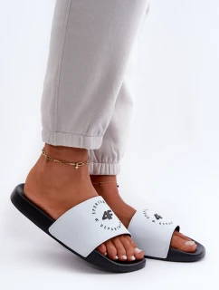 Damskie Klapki 4FMM00FFLIF044A-10S Biało-Czarne