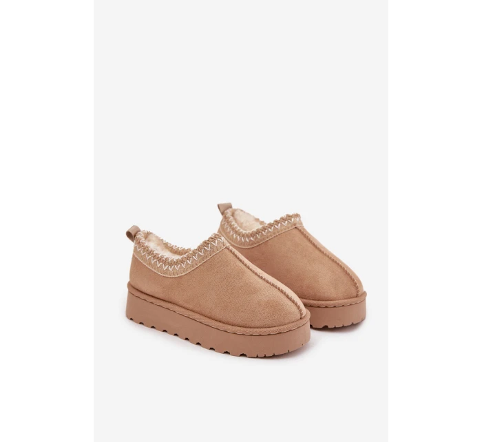 Dětské sněhule s výšivkou béžové model 21711240 - Boto