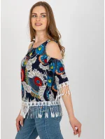 Bluzka AT BZ model 18605196 granatowy - FPrice Bluzka AT BZ model 18605196 granatowy - FPrice