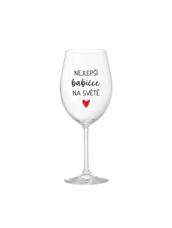 BEST BABY IN THE WORLD - číry pohár na víno 350 ml