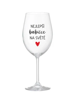 BEST BABY IN THE WORLD - číry pohár na víno 350 ml