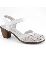 Pohodlné kožené sandále Rieker W RKR650 white