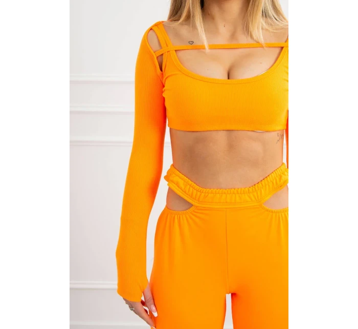 Súprava s blúzkou hore oranžová neónová Súprava s blúzkou hore oranžová neónová