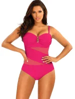 Dámske jednodielne plavky Gold 5 S8030CH1-2d tm. ružové - Self