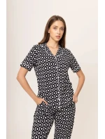 Dámské pyžamo model 19001965 černobílé - Karol Dámské pyžamo model 19001965 černobílé - Karol