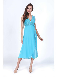 Dámské večerní šaty model 19389756 modré - Marselini