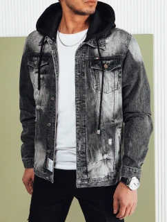 Pánska tmavosivá džínsová bunda FashionStreet TX4691