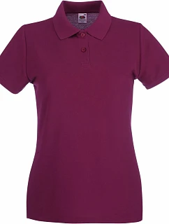 LadyFit Premium Polo Dámské piqué polo model 22442223 burgundy - Fruit of the Loom