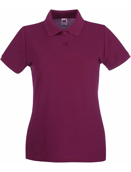 Fruit of the Loom Lady-Fit Premium Polo Dámske piké polo 16.3030 bordová Fruit of the Loom Lady-Fit Premium Polo Dámske piké polo 16.3030 bordová