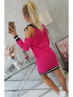 Tres Chic fuchsiové šaty
