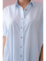 Bavlněná košile s krátkým rukávem modrý