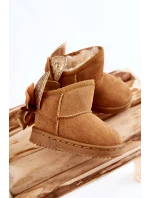 Dziewczęce Ocieplane Śniegowce Z Kokardkami Camel Meriva Dziewczęce Ocieplane Śniegowce Z Kokardkami Camel Meriva