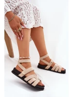 Eko Semišové Sandály Dámské S Béžové model 21699103 - Boto