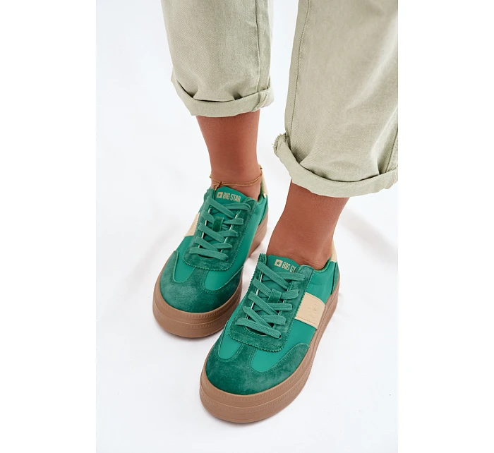 Dámské semišové tenisky Big Star TT274163 Zelené