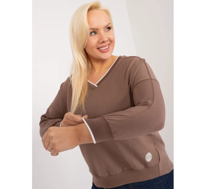 Bluzka RV BZ model 20080907 brązowy - FPrice Bluzka RV BZ model 20080907 brązowy - FPrice