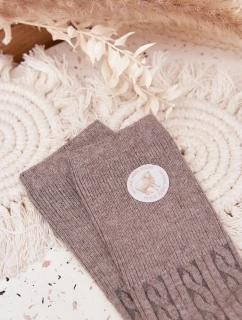 Dámske dlhé vlnené ponožky - sivé