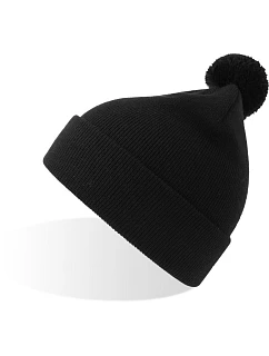 Kid WindS Dětská pletená čepice s bambulí black model 22456277 - Atlantis Headwear